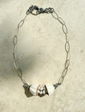 Cracked open White Cocoa Pod Necklace