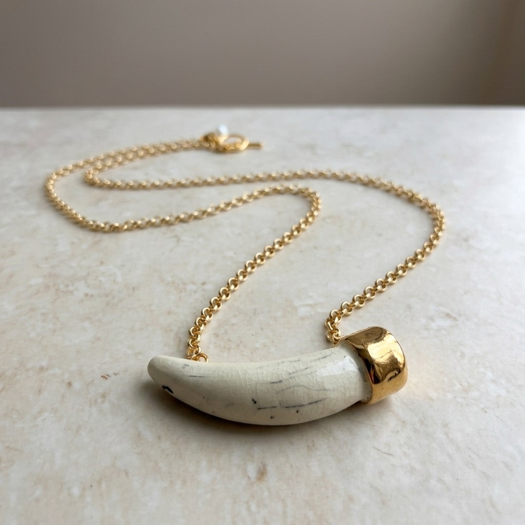 Mini tusk pendant necklace ( PREORDER )