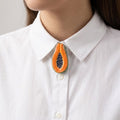 Papaya Brooch