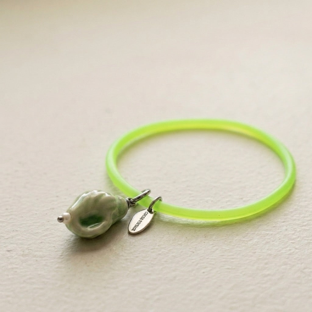 80’s Jelly Charm Bracelet ( neon green )