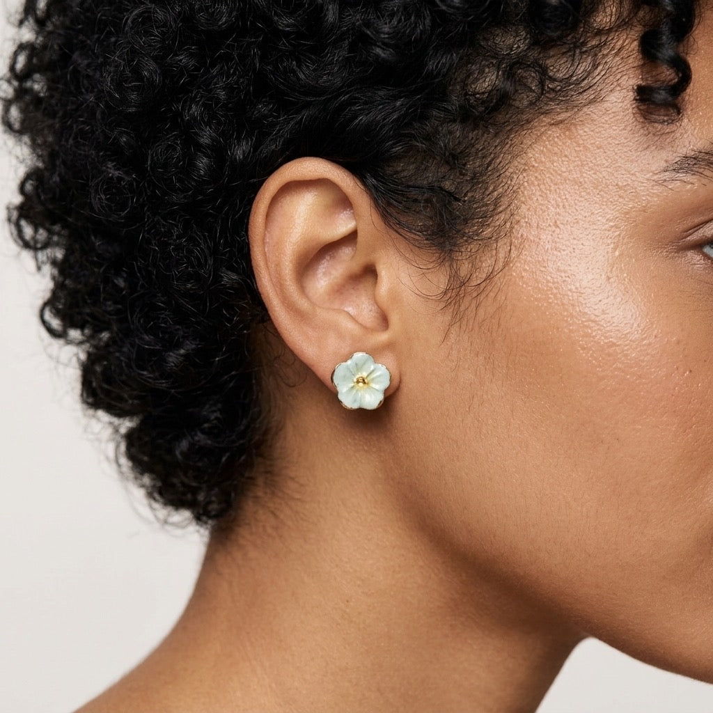 Powder me blue studs
