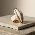White Cocoa Pod Ceramic Ring ( Pre order )