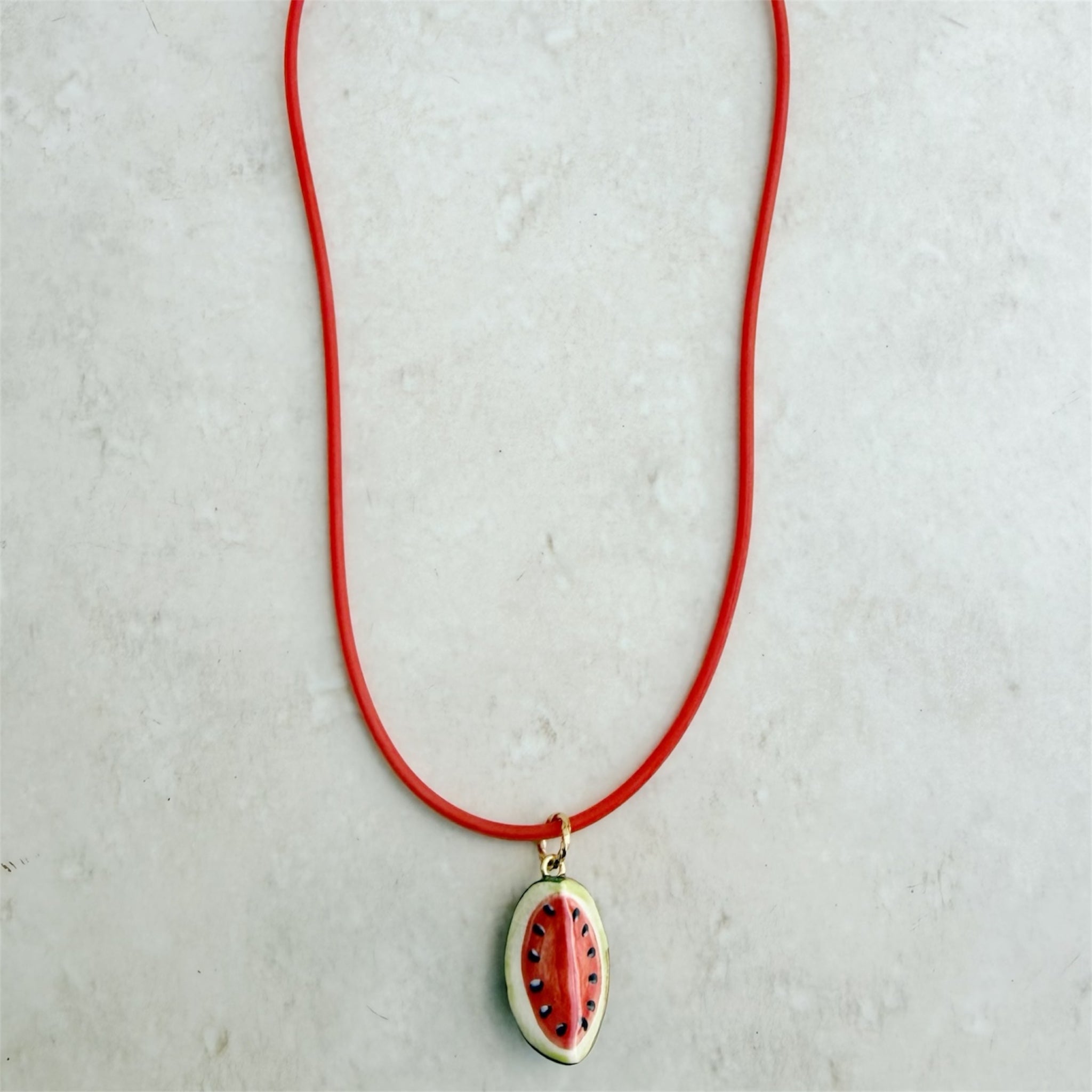 Summer Watermelon Charm Necklace