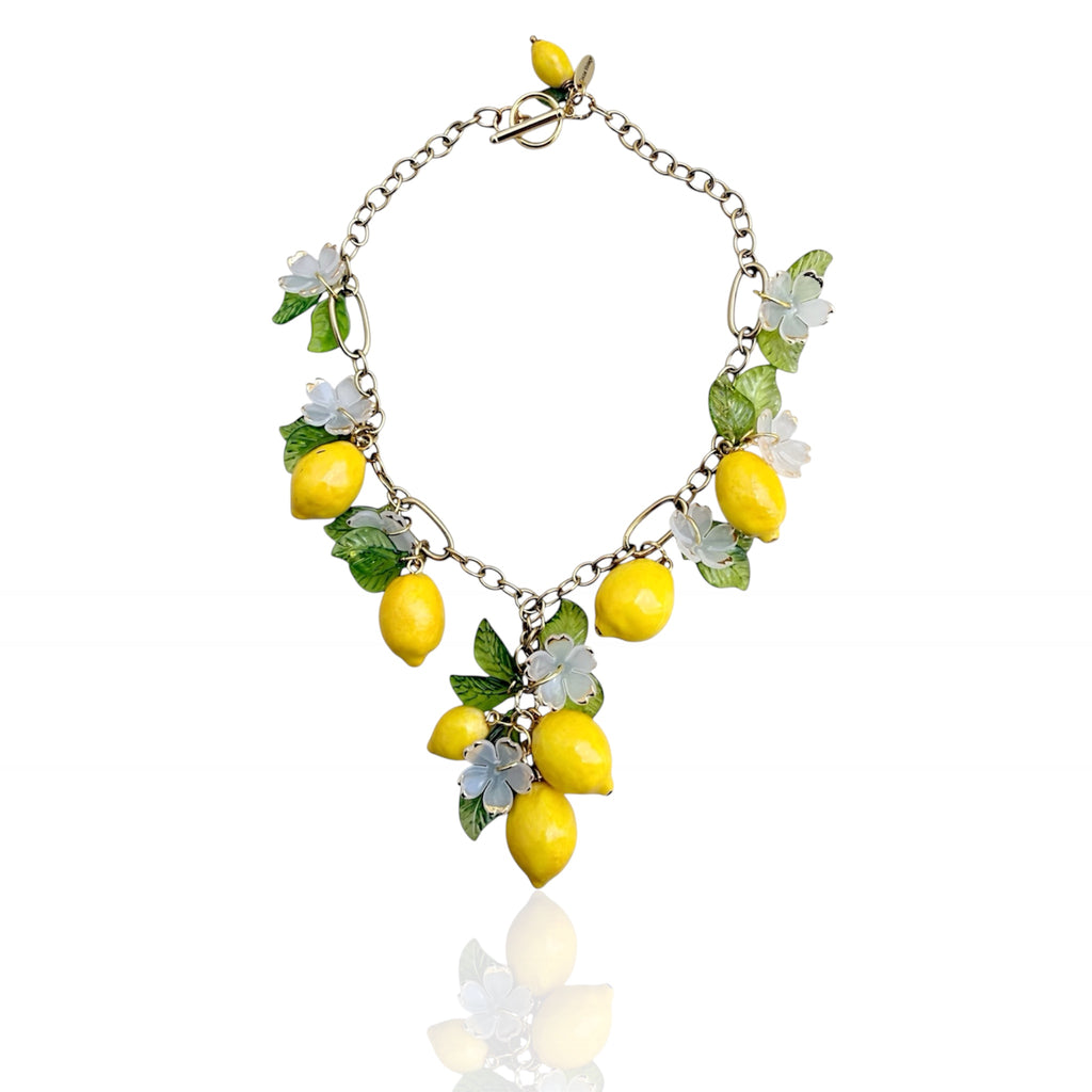 Ceramic lemon drop necklace