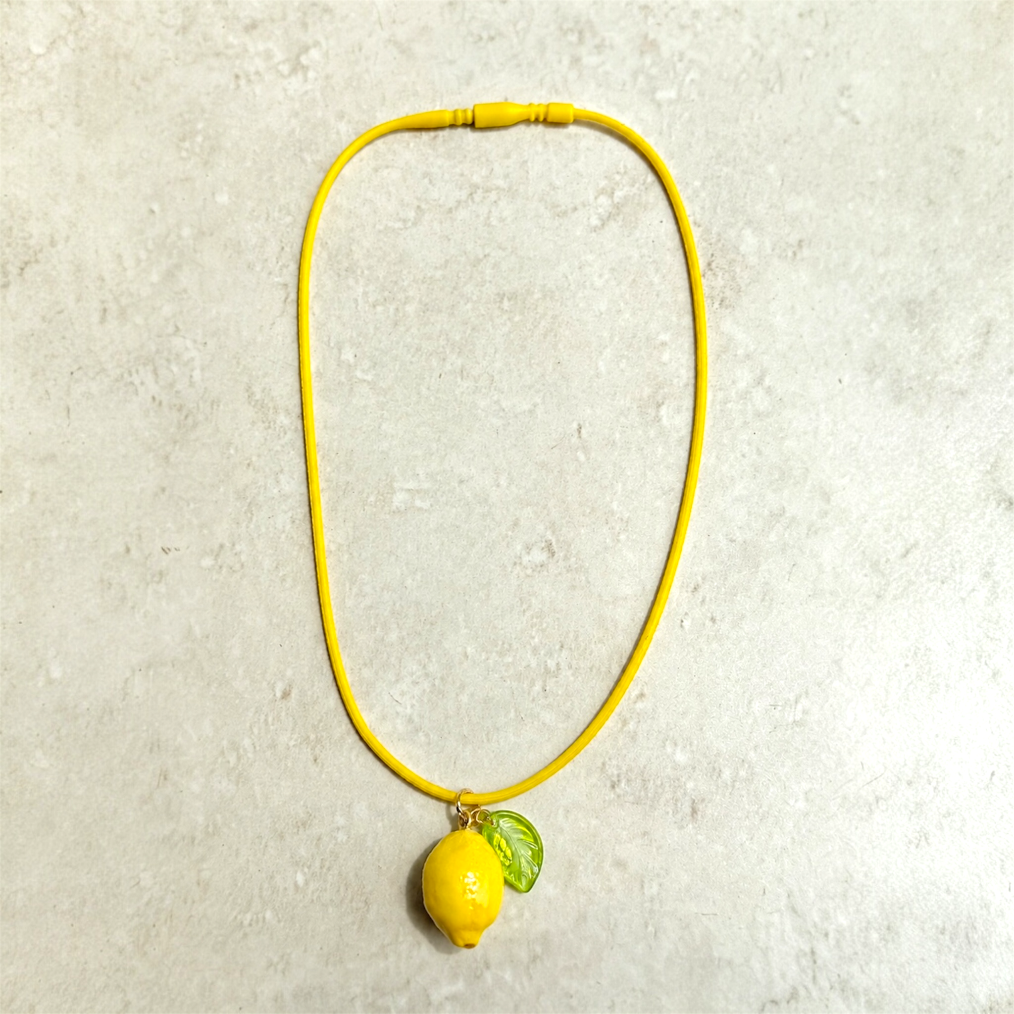 Summer Lemon Charm Necklace