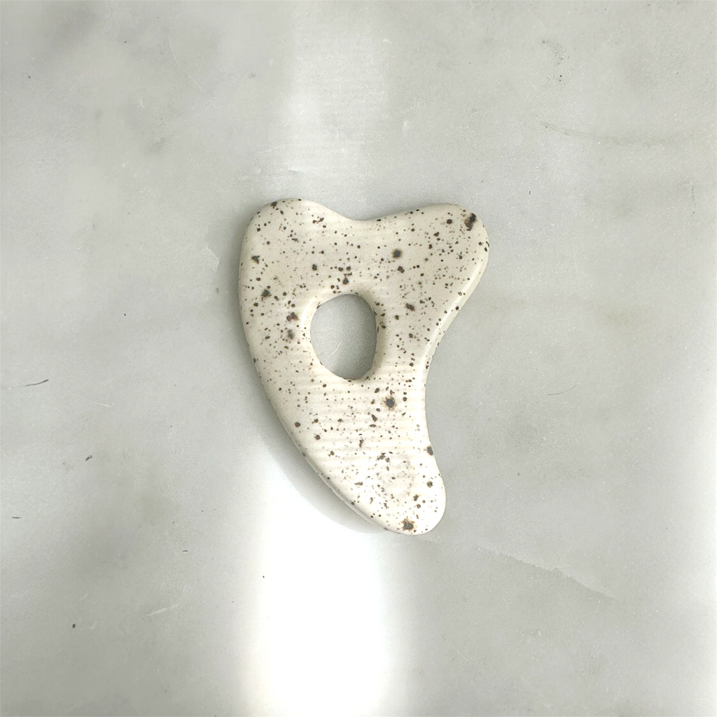 Speckled porcelain Gua Sha Facial Tool