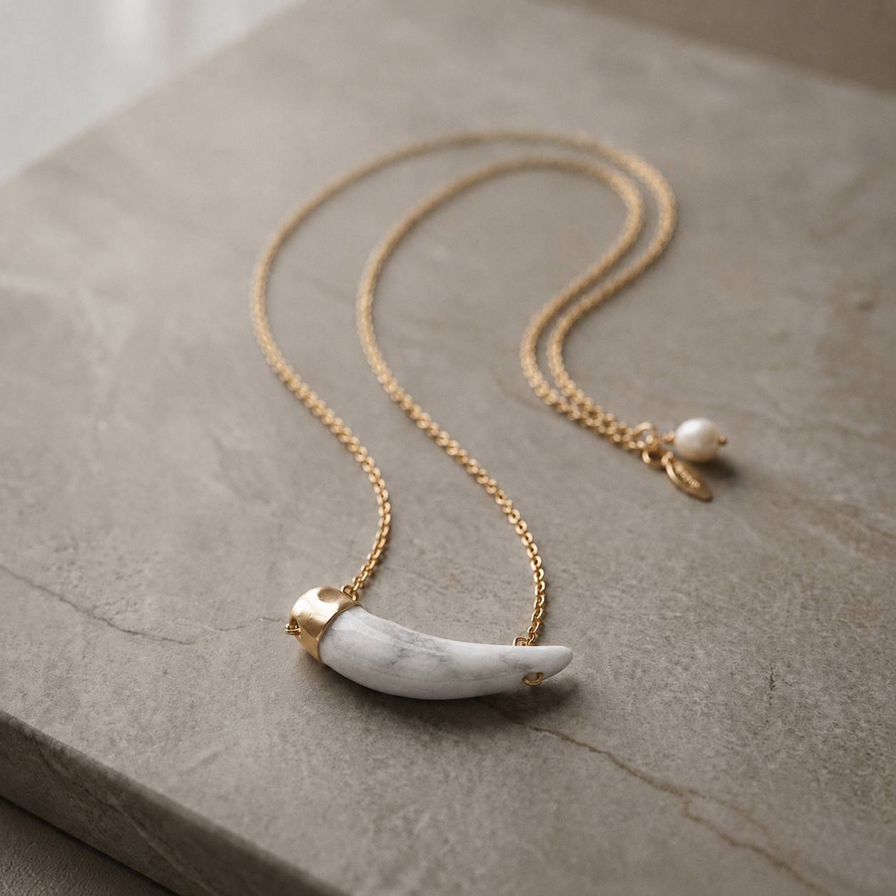 Mini tusk pendant necklace ( PREORDER )