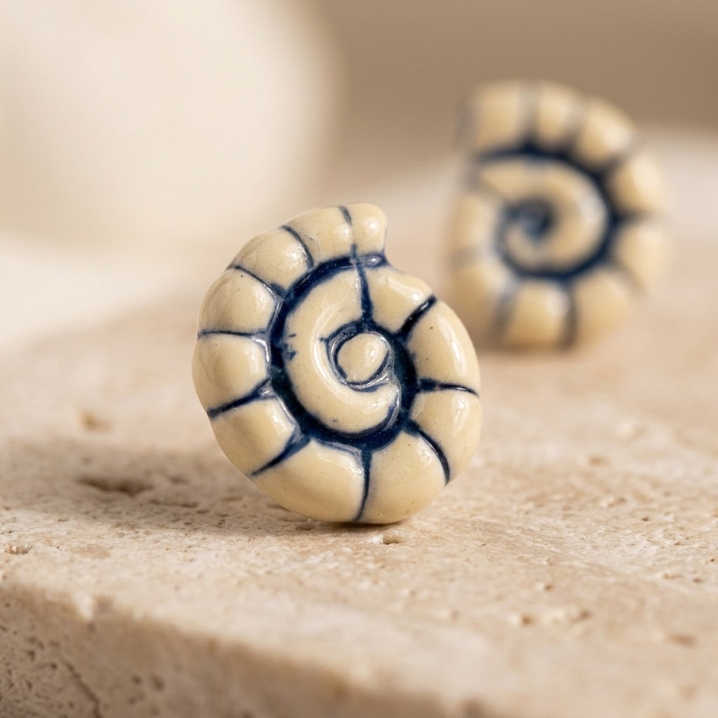 Spiral Seashell Studs
