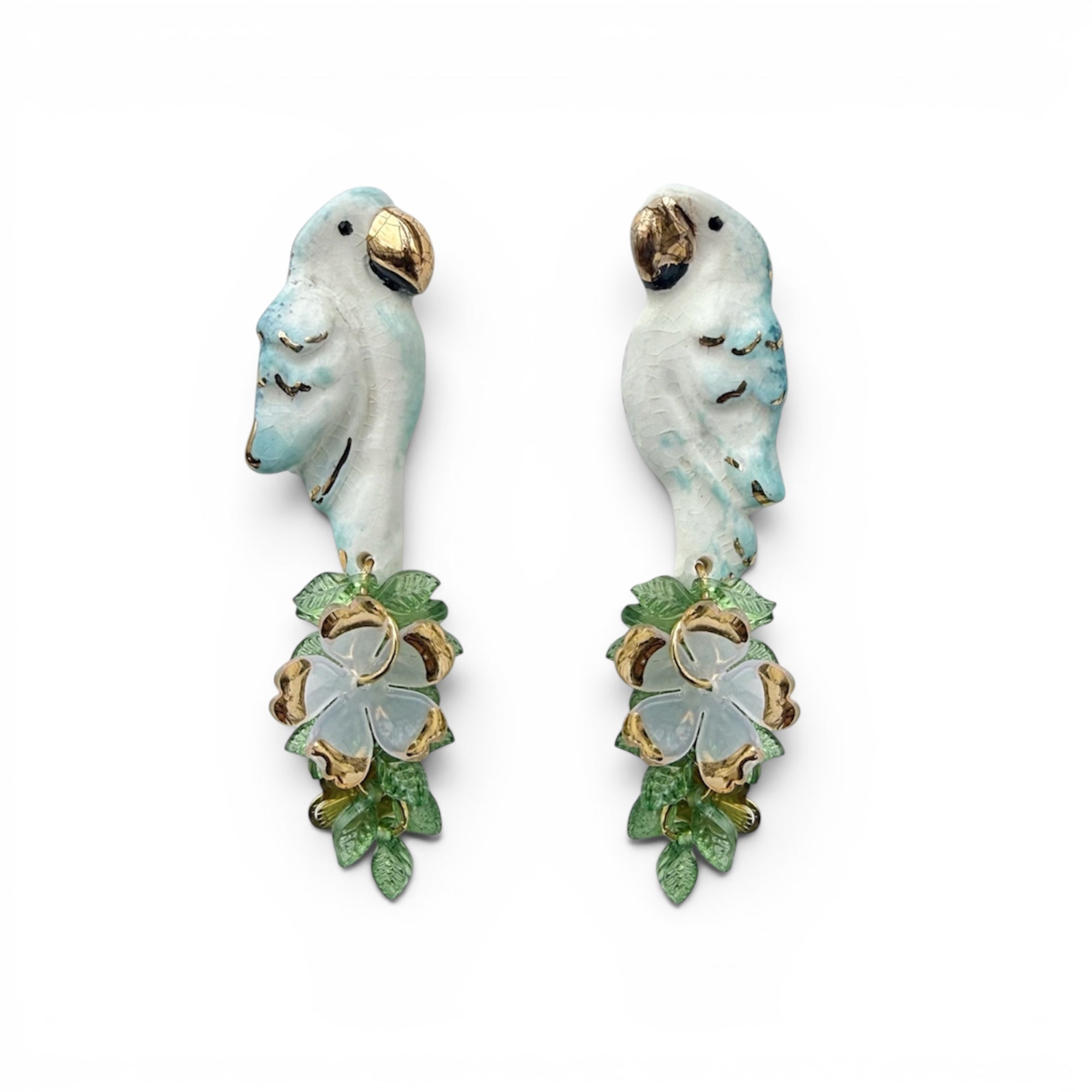 White Parrots in the Garden